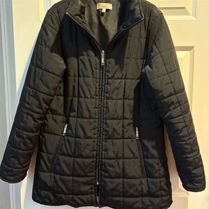 Black Quilted Puffer Jacket Talbots Womens X Winter Casual